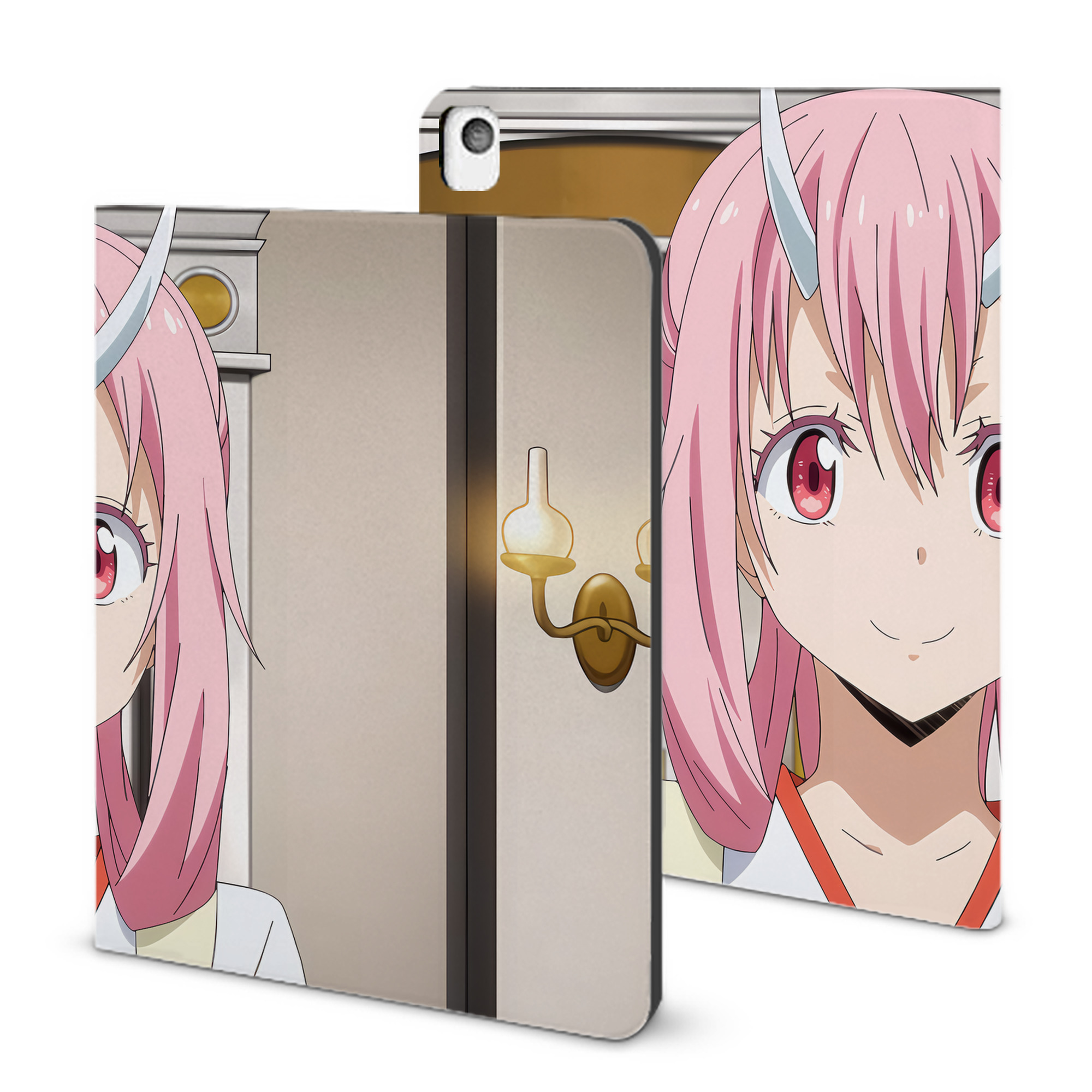 （画像用） 転スラ Regarding Reincarnated to Slime IPadケース ペンホルダー付き ブックスタイルデザイン